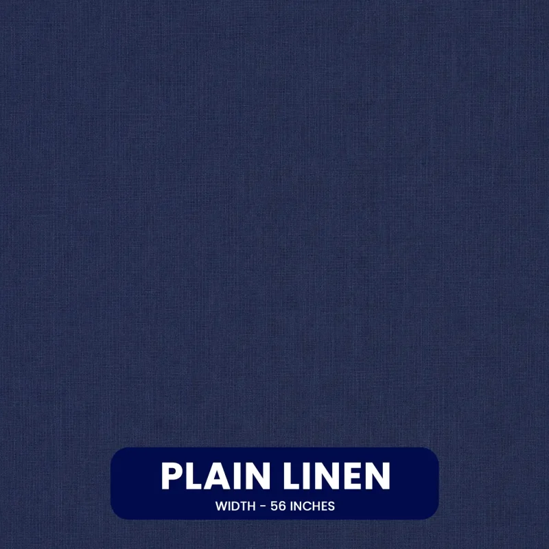plain linen swatch in navy blue